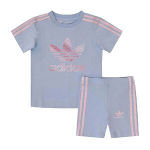 Adidas Childrens/Kids Originals Cotton Blend Shirt And Shorts Set / Sky